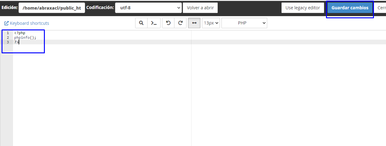 Cómo crear un info php - Hostingnet