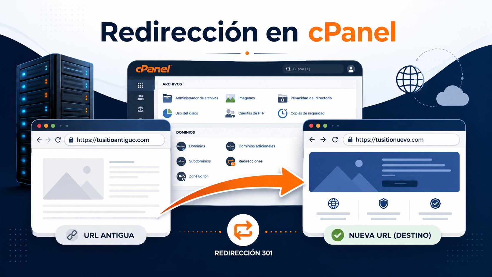 redireccion cpanel